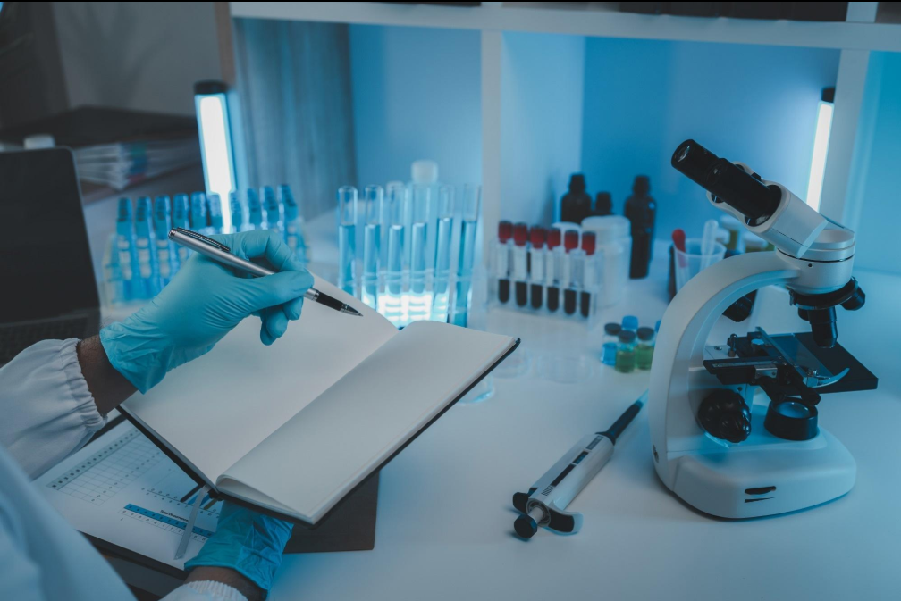 Culture samples being processed